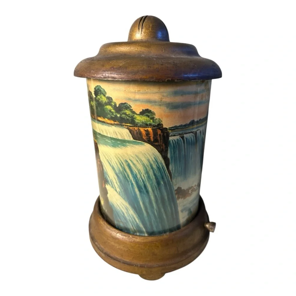 Vintage Faux Brass Niagara Falls Lantern